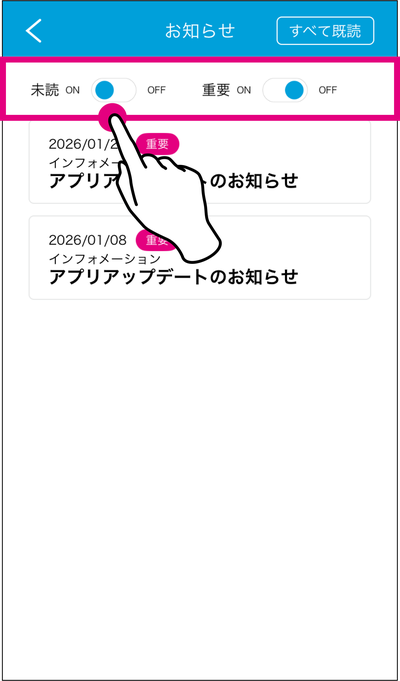 未読をONに